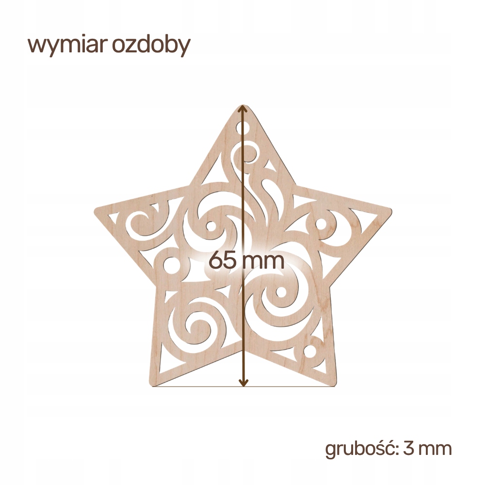 Bombka Drewniana na Choinkę EKO Wzory do wyboru - obrazek 2