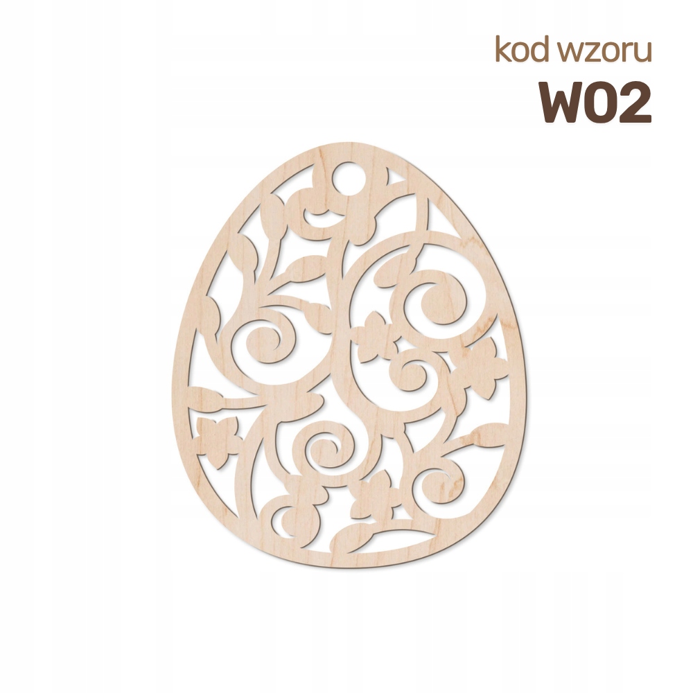 Ozdoba Wielkanocna Drewniana Zawieszka Jajko EKO - Wzory do wyboru