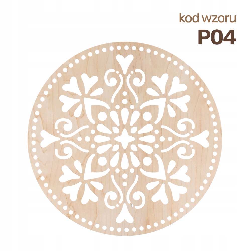 Zestaw 6 Podkładek pod Kubek Drewniane Ażurowe Boho P04 WZORY DO WYBORU