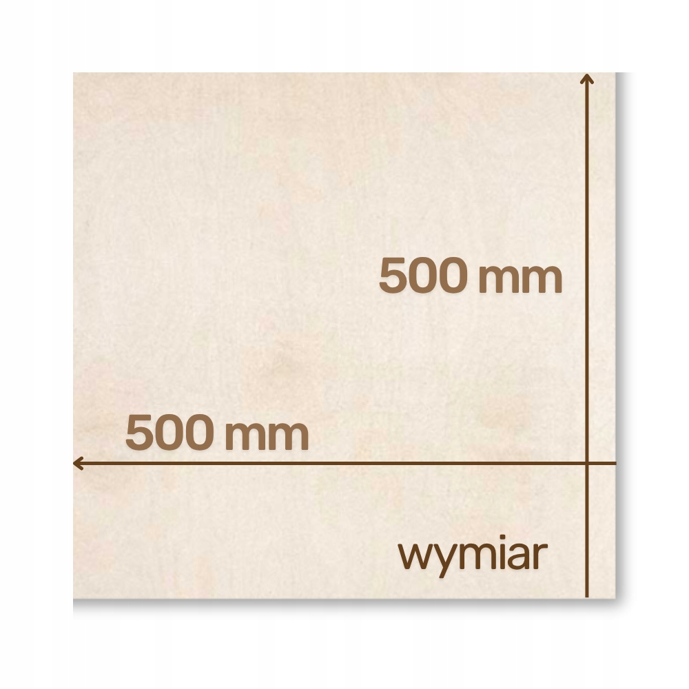 Sklejka Brzozowa do Lasera 3mm (500x500 mm) 1szt CNC RobiWood - obrazek 2
