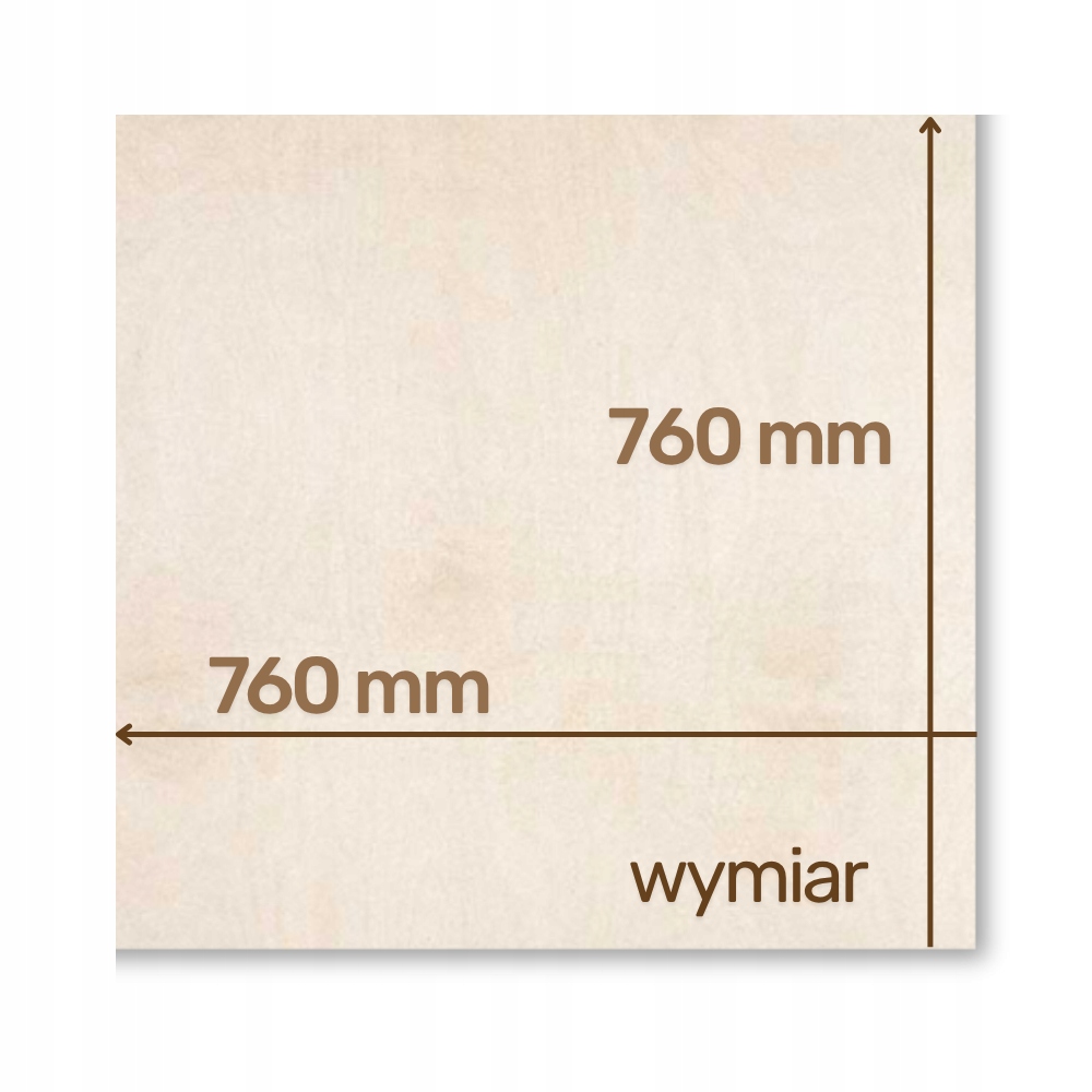 Sklejka Brzozowa do Lasera 3mm (760x760 mm) 1szt CNC RobiWood - obrazek 2