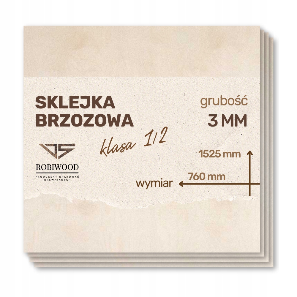 Sklejka Brzozowa do Lasera 3mm (1525x760 mm) 1szt CNC RobiWood