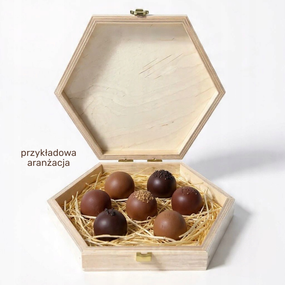 Pudełko Drewniane HEKSAGON Plaster Miodu DIY eko RobiWood - obrazek 6