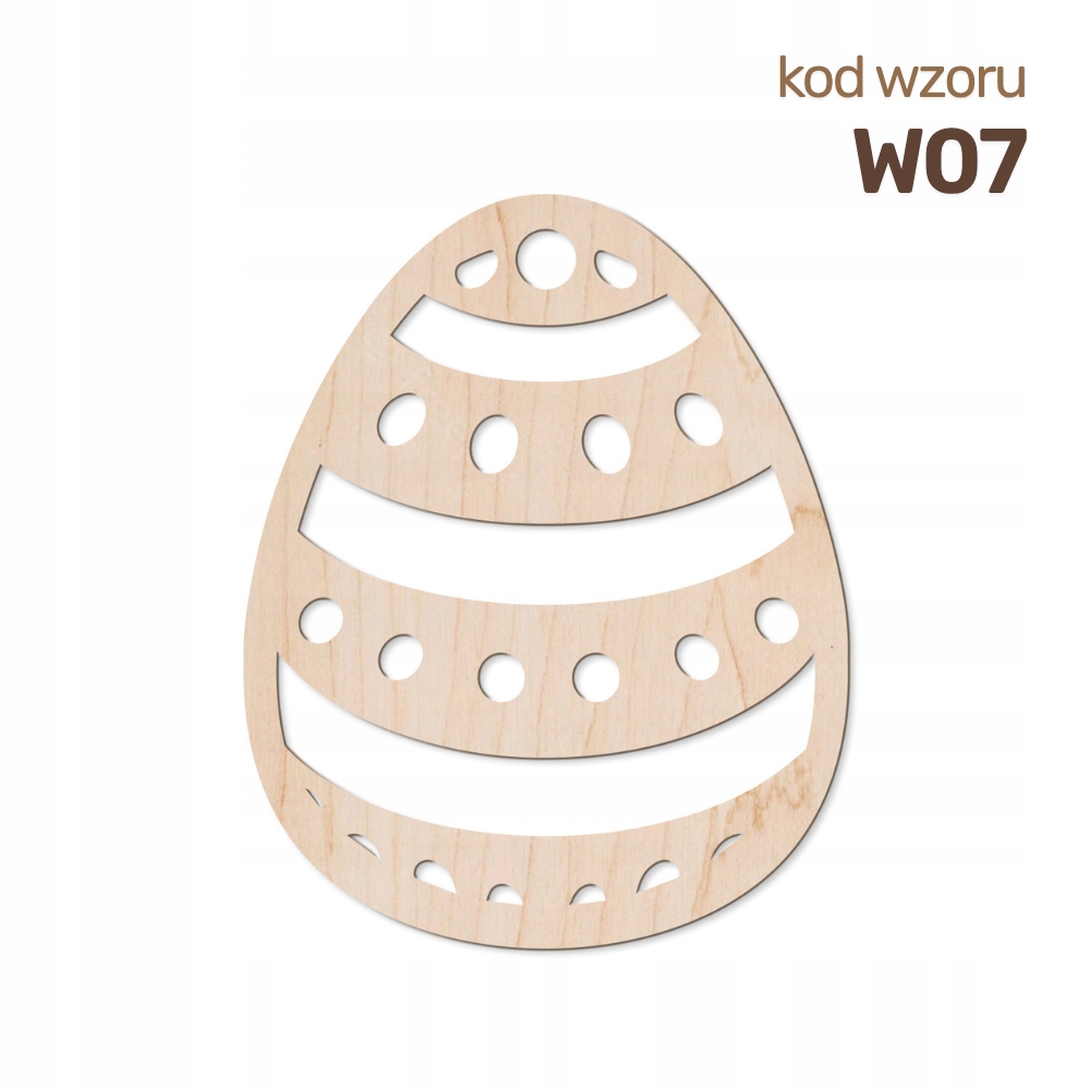 Ozdoba Wielkanocna Drewniana Zawieszka Jajko EKO - Wzory do wyboru