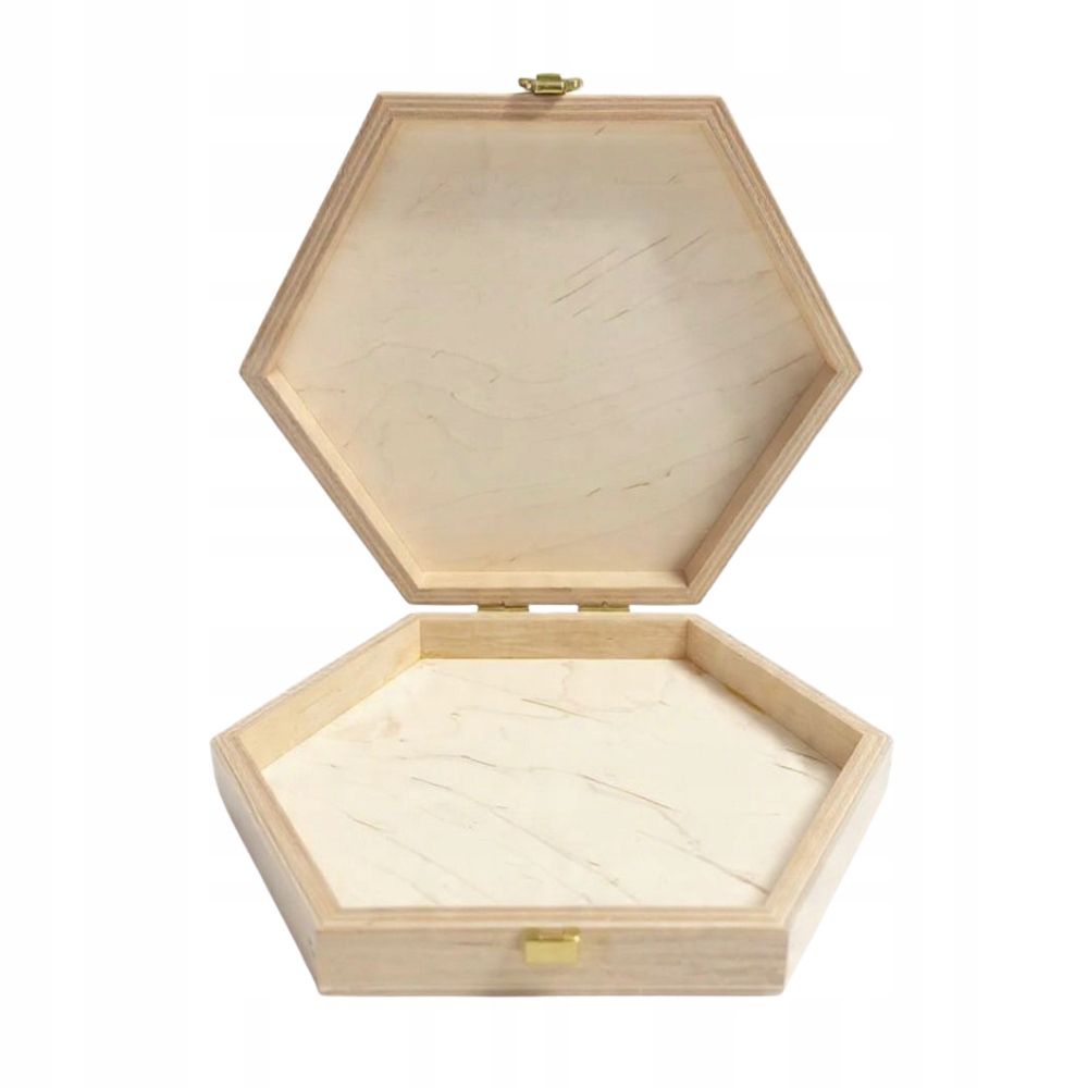 Pudełko Drewniane HEKSAGON Plaster Miodu DIY eko RobiWood - obrazek 2