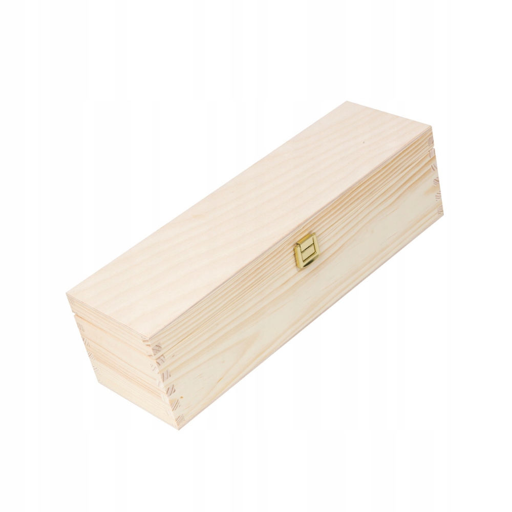Drewniana Skrzynka Pudełko Zamykane na Wino 36x11x11 Prezent Eko RobiWood
