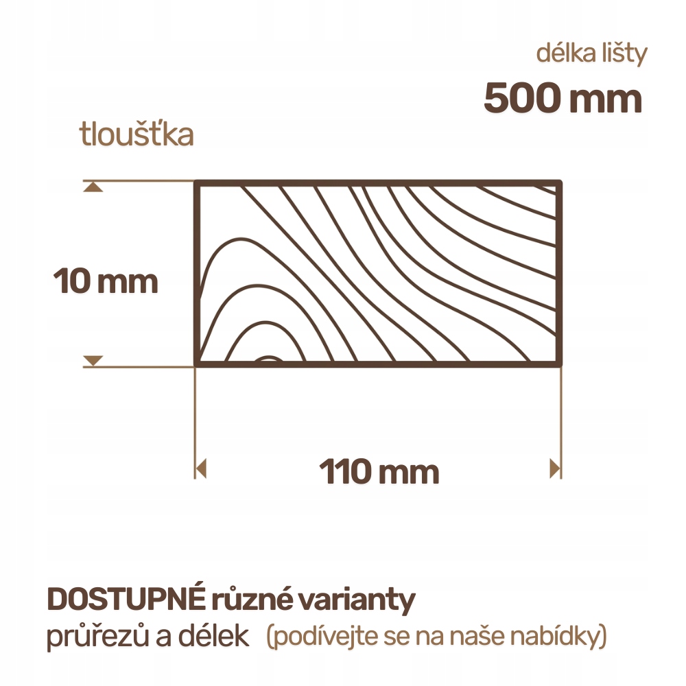 Listwa drewniana Sosnowa Strugana 10x110x500 mm Deska RobiWood - obrazek 2
