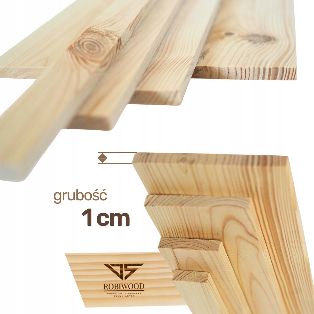 Listwa drewniana Sosnowa Strugana 10x110x2000 mm Deska RobiWood - obrazek 4