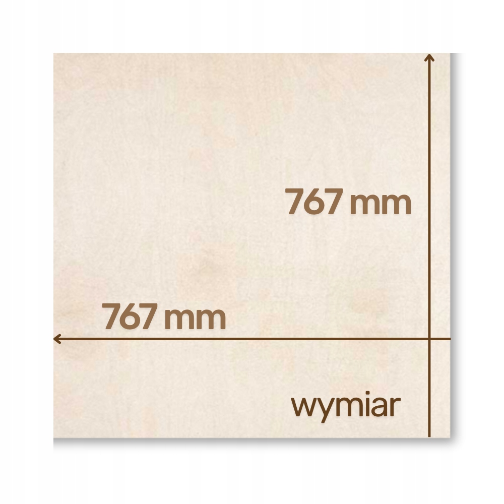 Sklejka Brzozowa do Lasera 3mm (767x767 mm) 1szt CNC RobiWood - obrazek 2