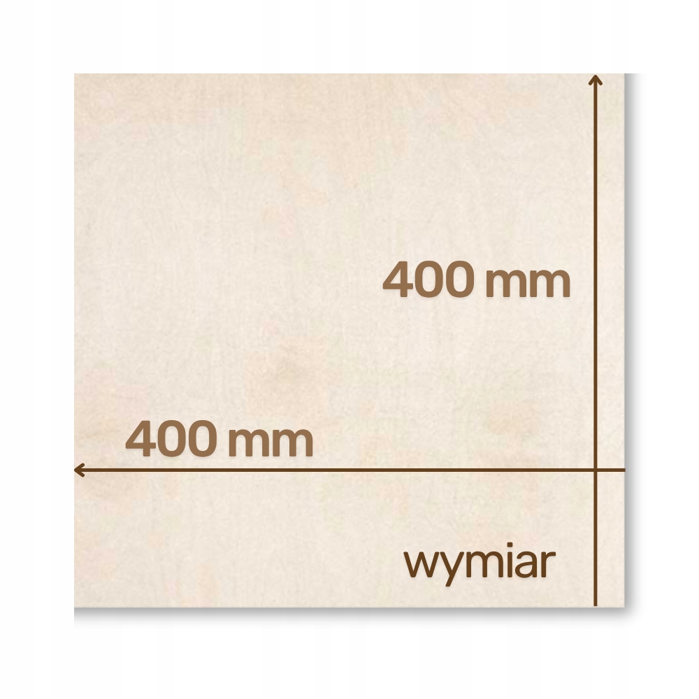 Sklejka Brzozowa do Lasera 3mm (400x400 mm) 1szt CNC RobiWood - obrazek 2