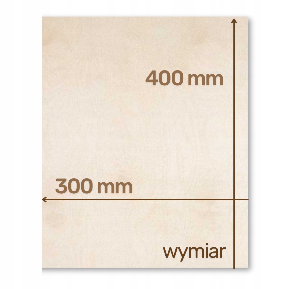 Sklejka Brzozowa do Lasera 3mm (400x300 mm) 1szt CNC RobiWood - obrazek 2