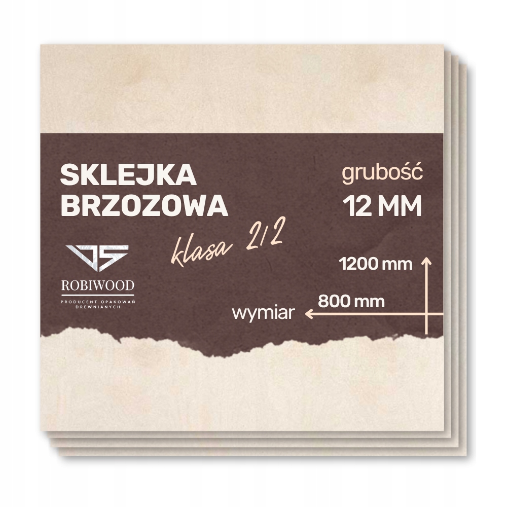 Sklejka Brzozowa do Lasera 12mm (1200x800 mm) 1szt CNC RobiWood