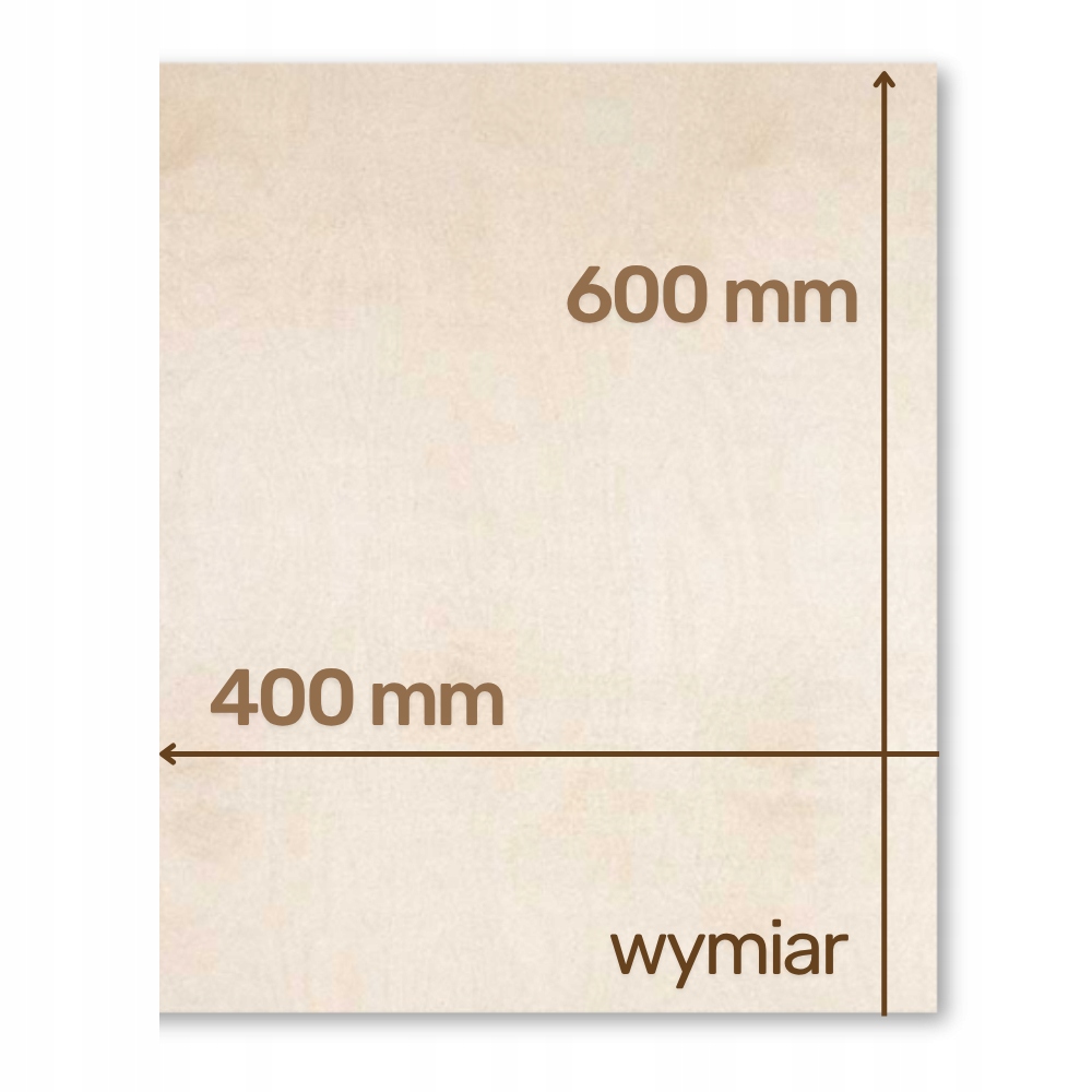 Sklejka Brzozowa do Lasera 6mm (600x400 mm) 1szt CNC RobiWood - obrazek 2