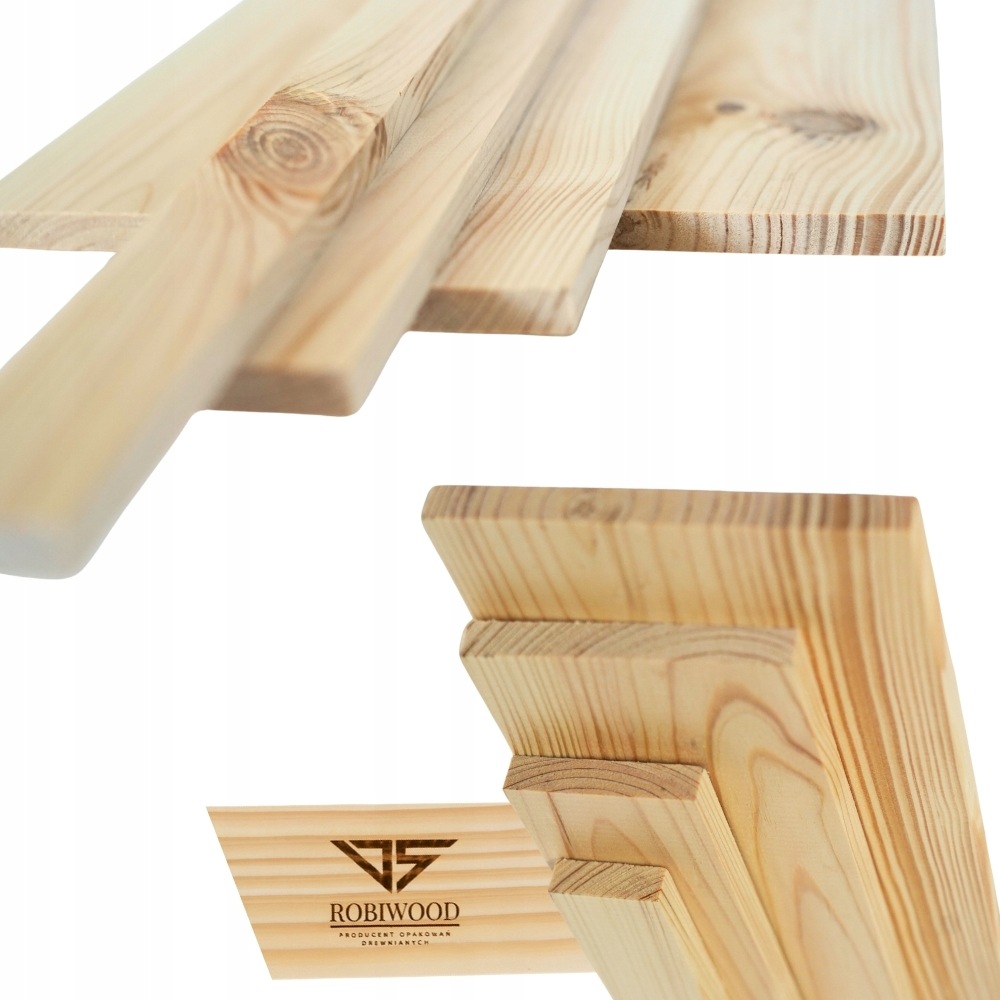 Listwa drewniana Sosnowa Strugana 10x30x900 mm Deska RobiWood - obrazek 4
