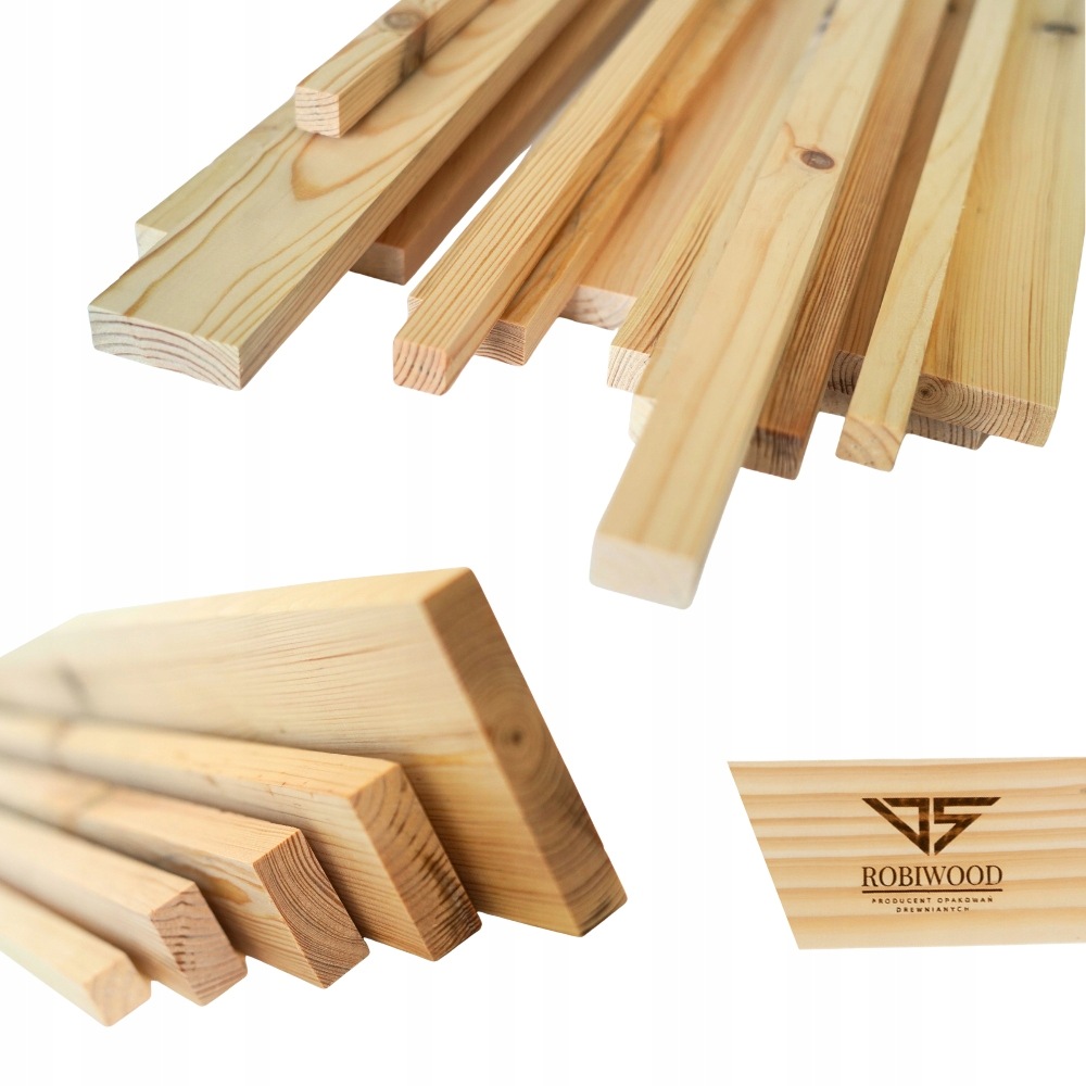 Kantówka drewniana Sosnowa Strugana 20x20x1000 mm Deska RobiWood - obrazek 3