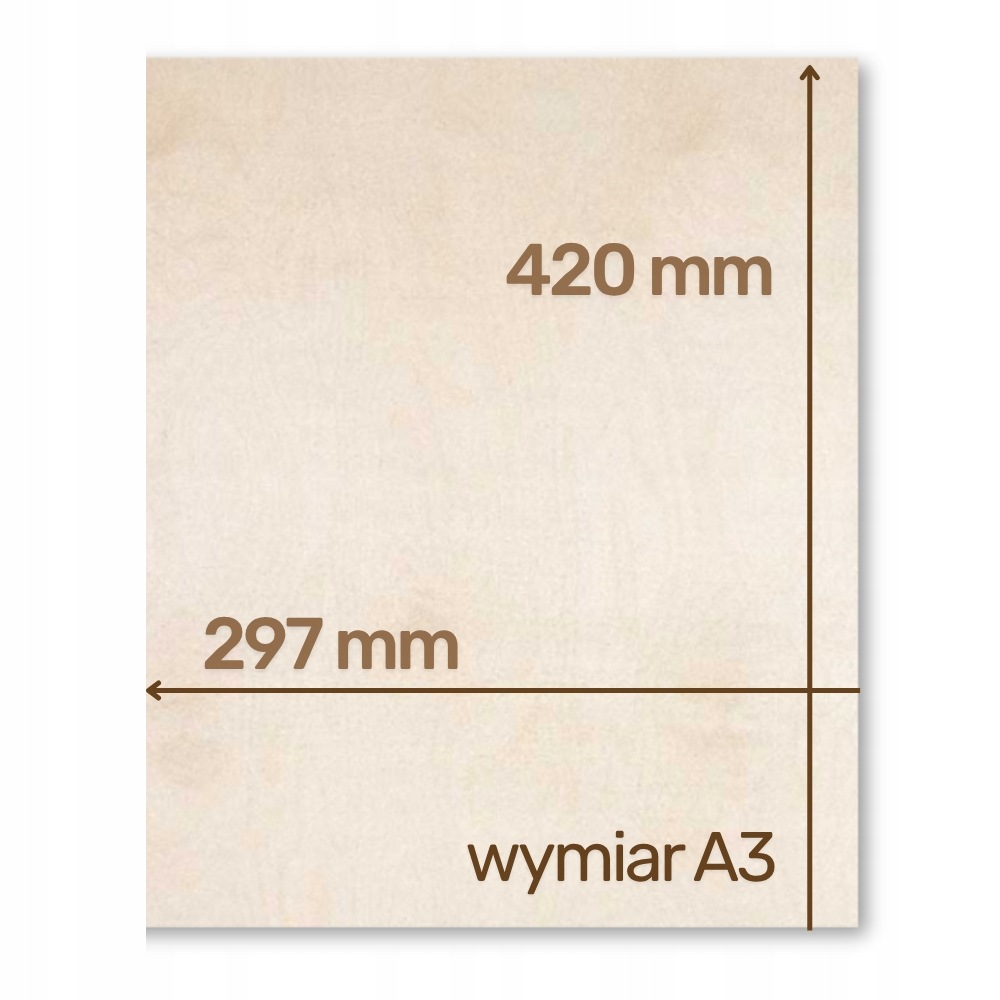 Sklejka Brzozowa do Lasera 18mm A3 1szt CNC RobiWood - obrazek 2